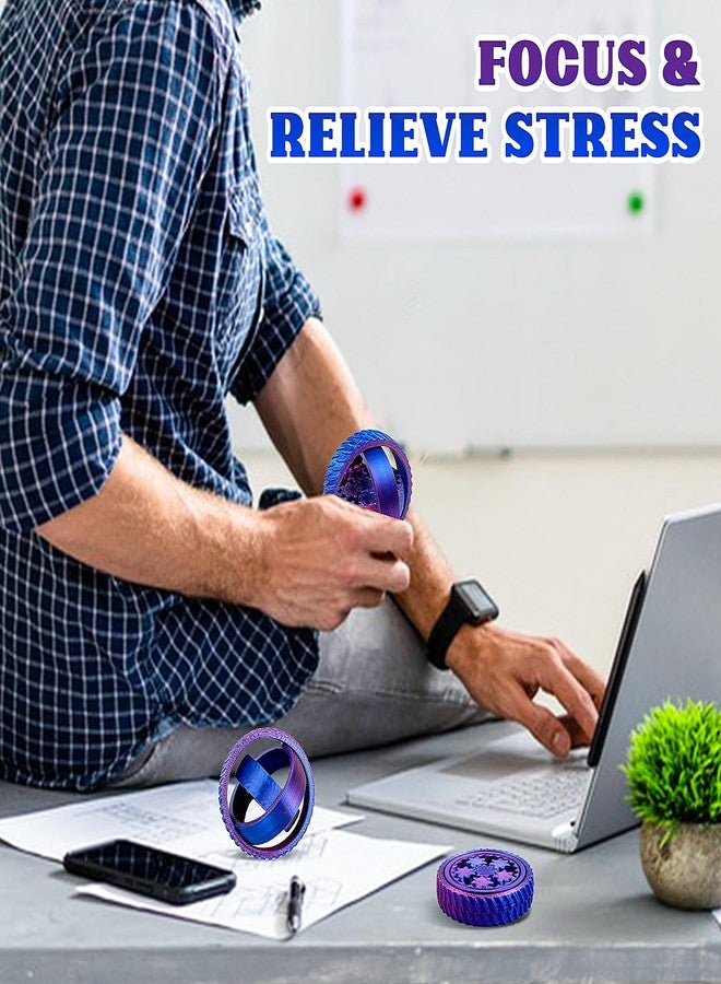 QETRABONE 2-Pack 3D Printed Spinners Fidget Toys Adults - Stress Relief Toys for ADHD, Anxiety & Sensory Needs | Quiet Office Desk Toy & Party Favors - Birthday Goodie Bag Fillers Halloween Party Favors - Image 5